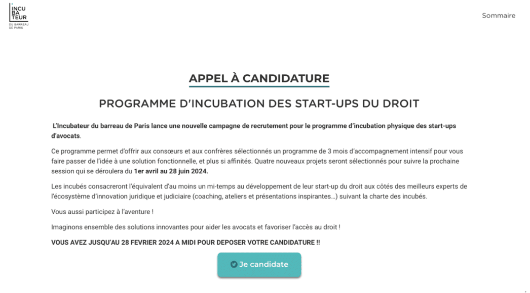barreau incubateur francilien