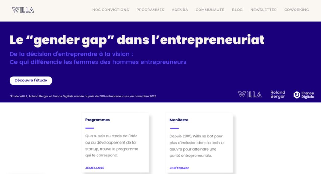 willa incubateur entreprise paris