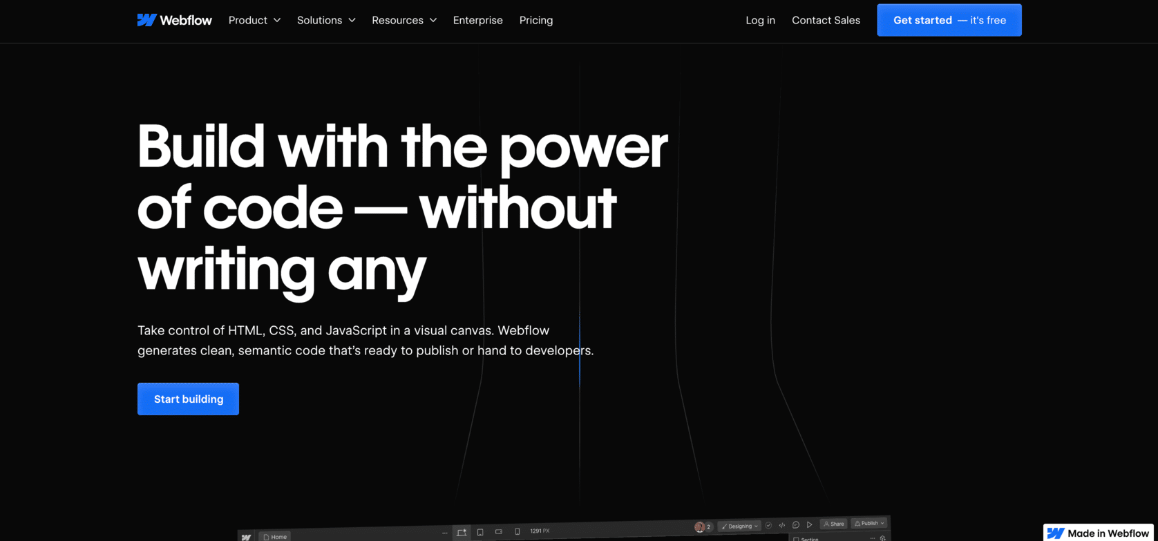 webflow logiciel nocode