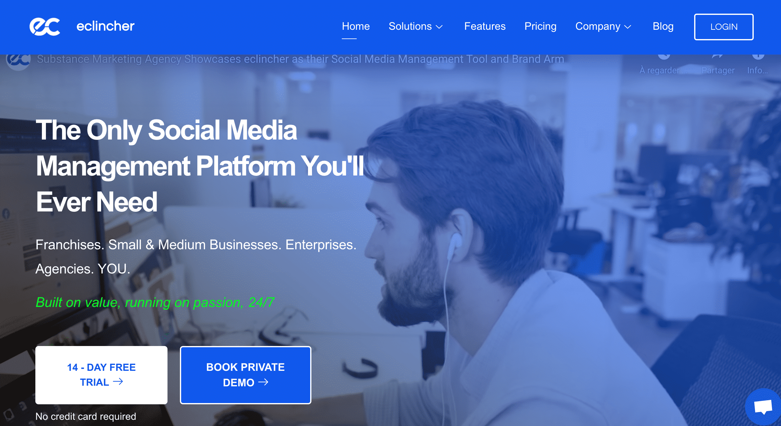 eClincher gestion réseau social