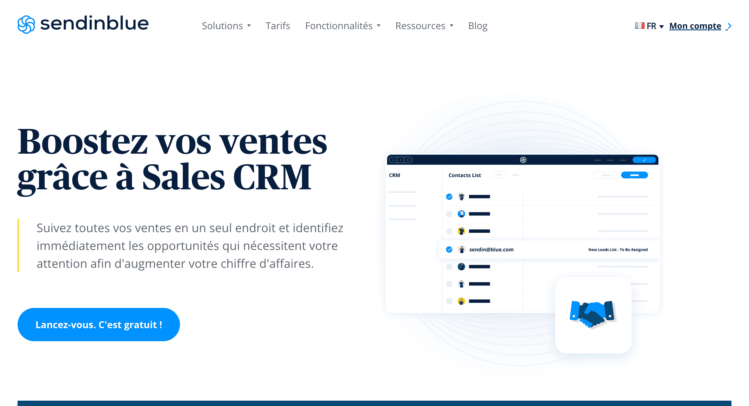 outil crm francais sendinblue