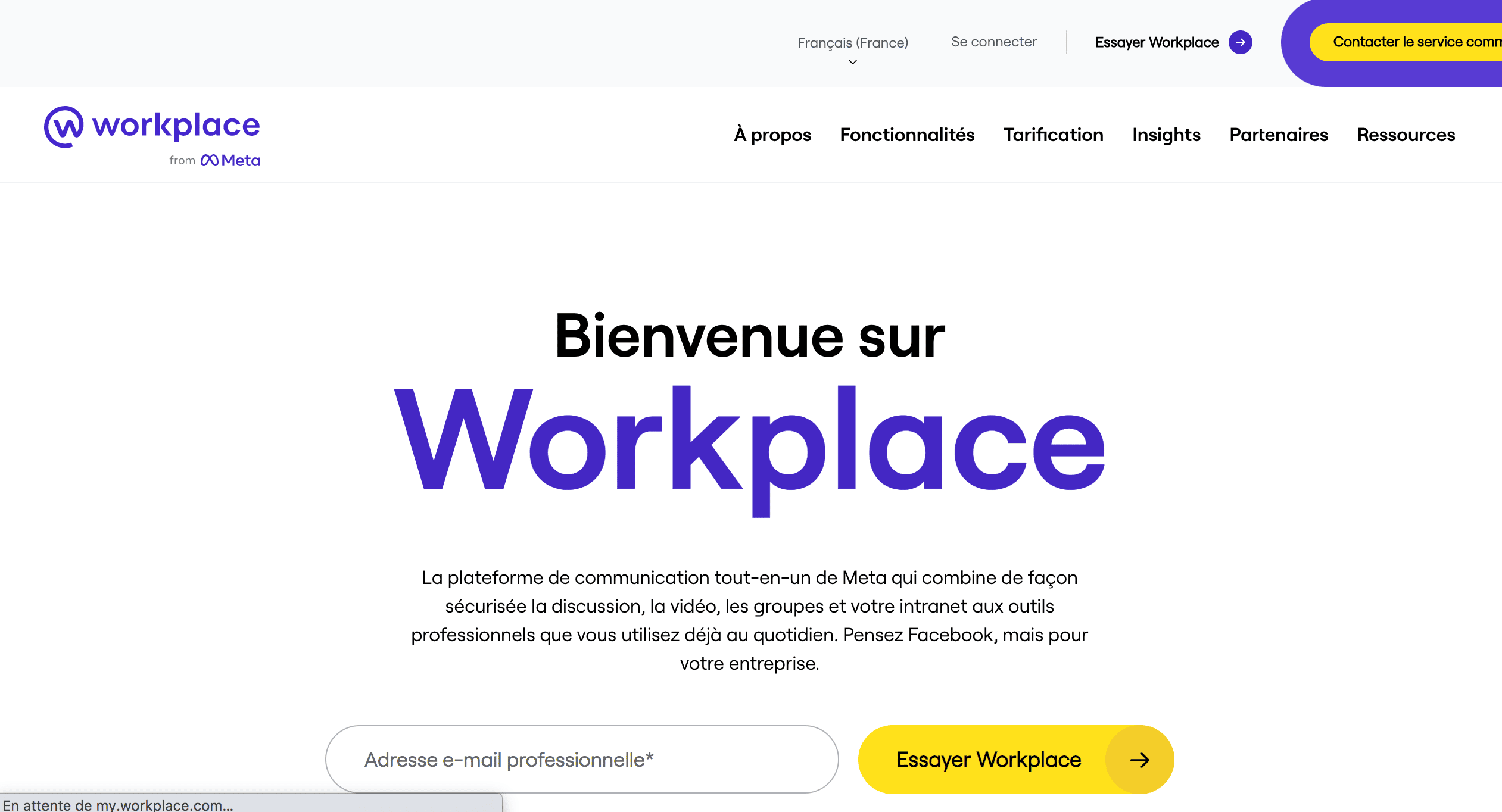 Workplace logiciel intranet