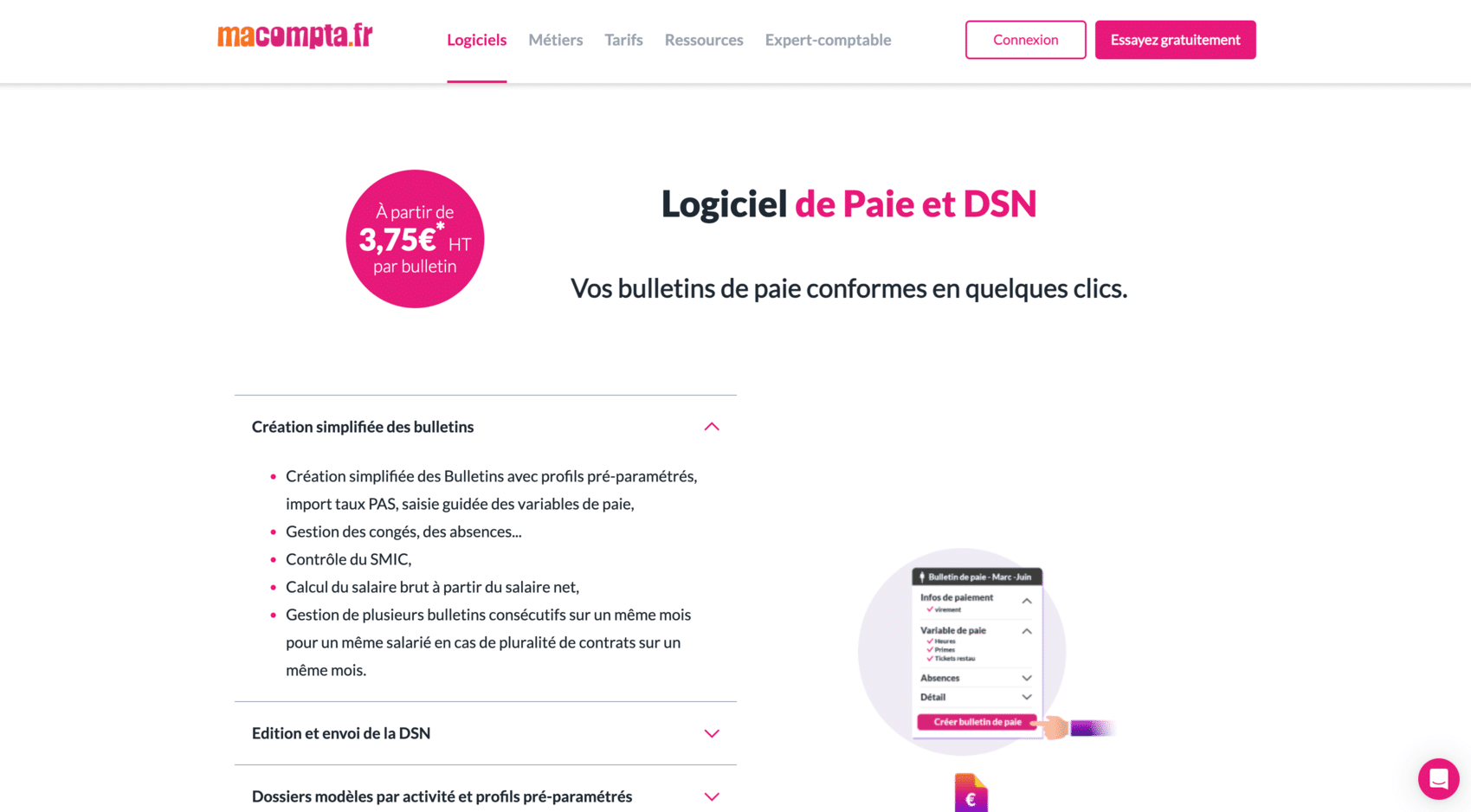 Macompta logiciel de paie