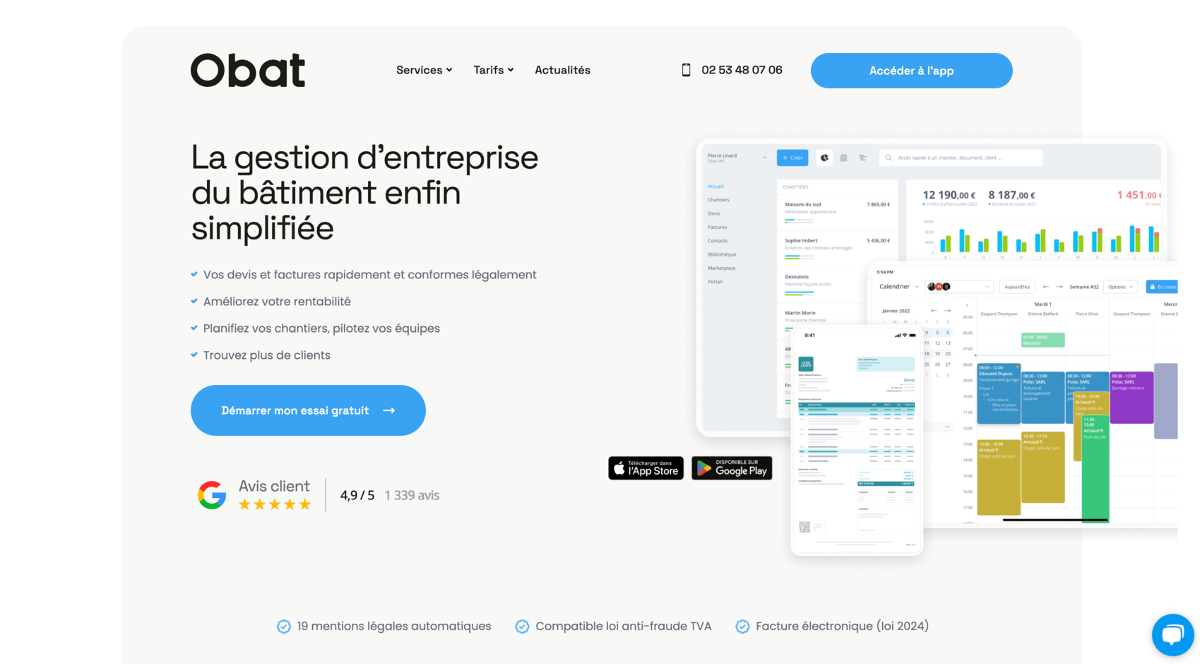 Obat logiciel facture