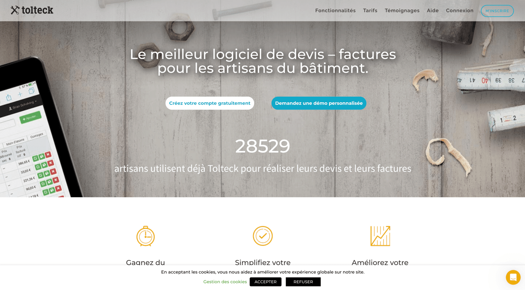 Tolteck logiciel devis facture