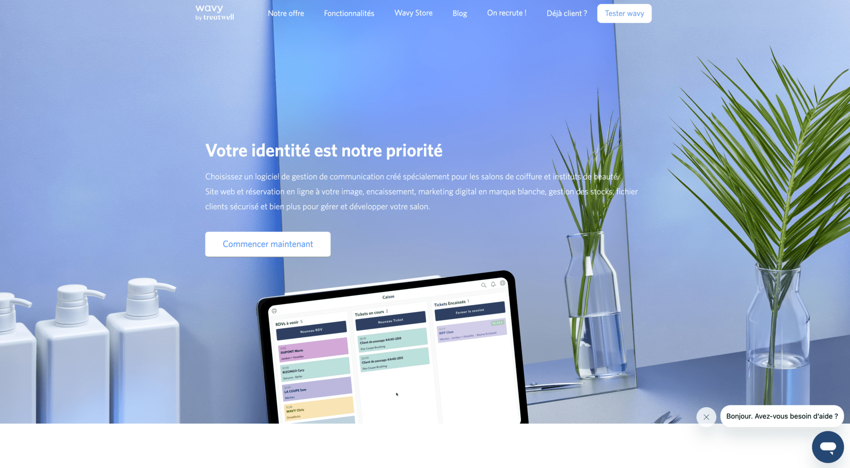 Wavy logiciel de caisse salon de beaute