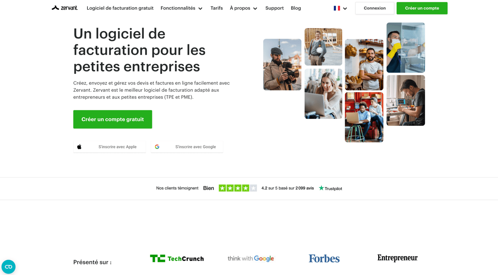 Zervant facturation en ligne
