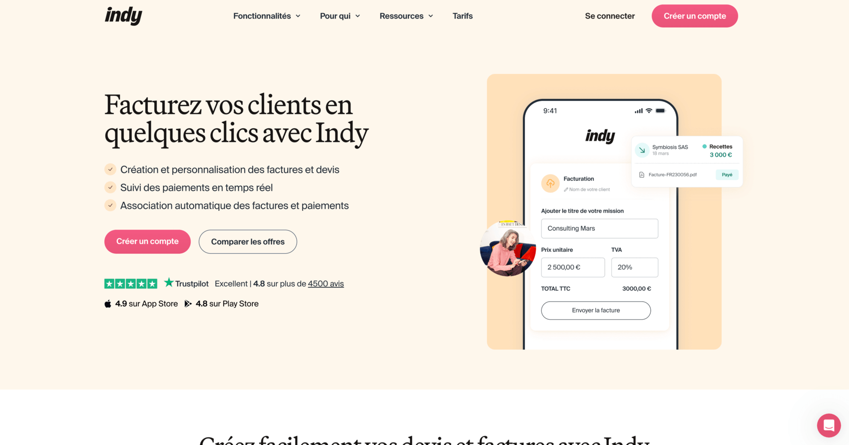 indy logiciel de facturation comparatif