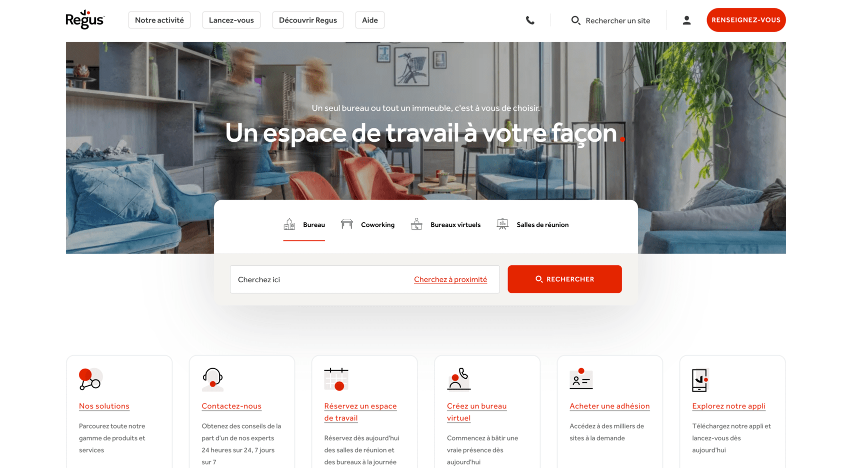 regus domiciliation entreprise comparatif