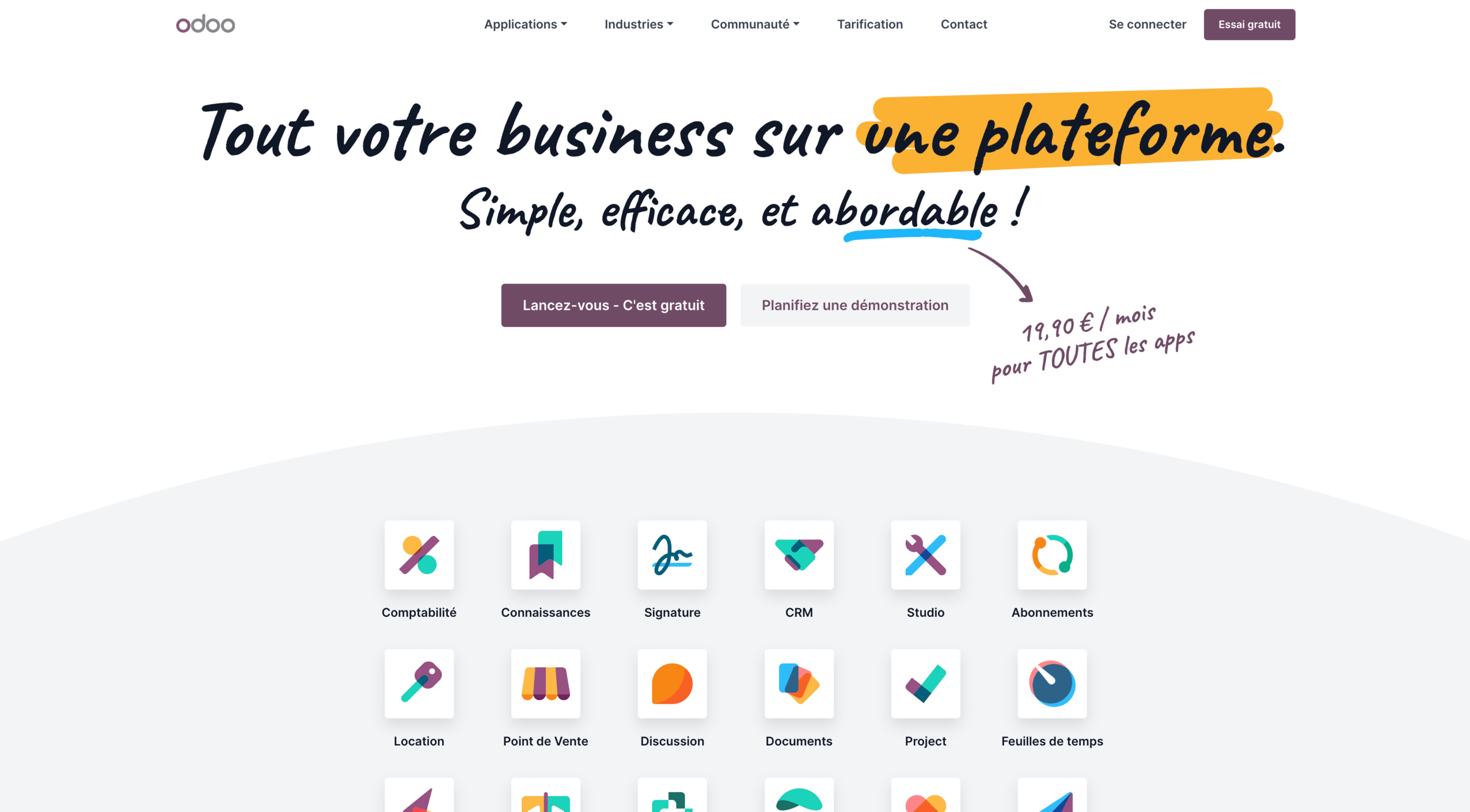 Odoo ERP avec version gratuite