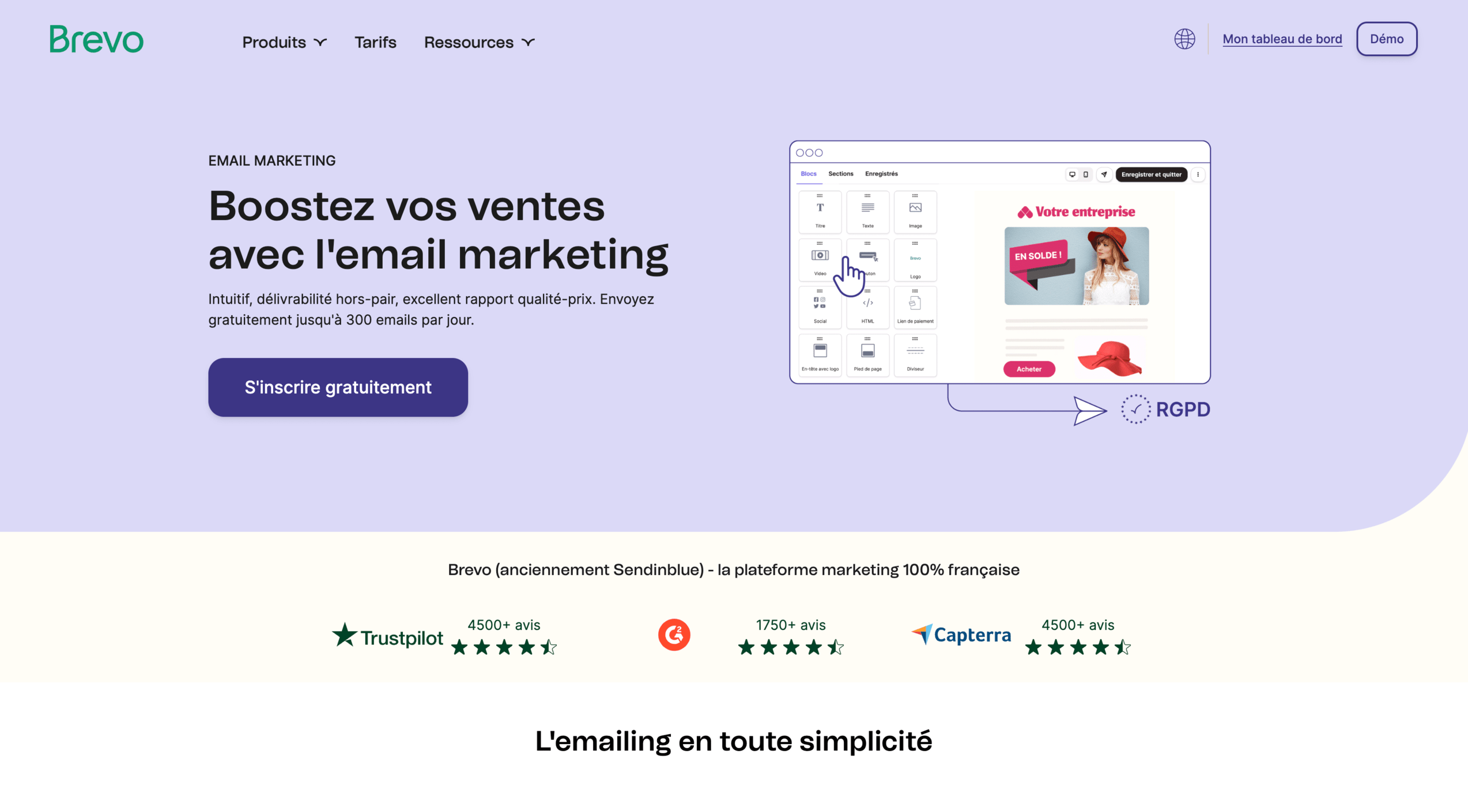 brevo logiciel emailing