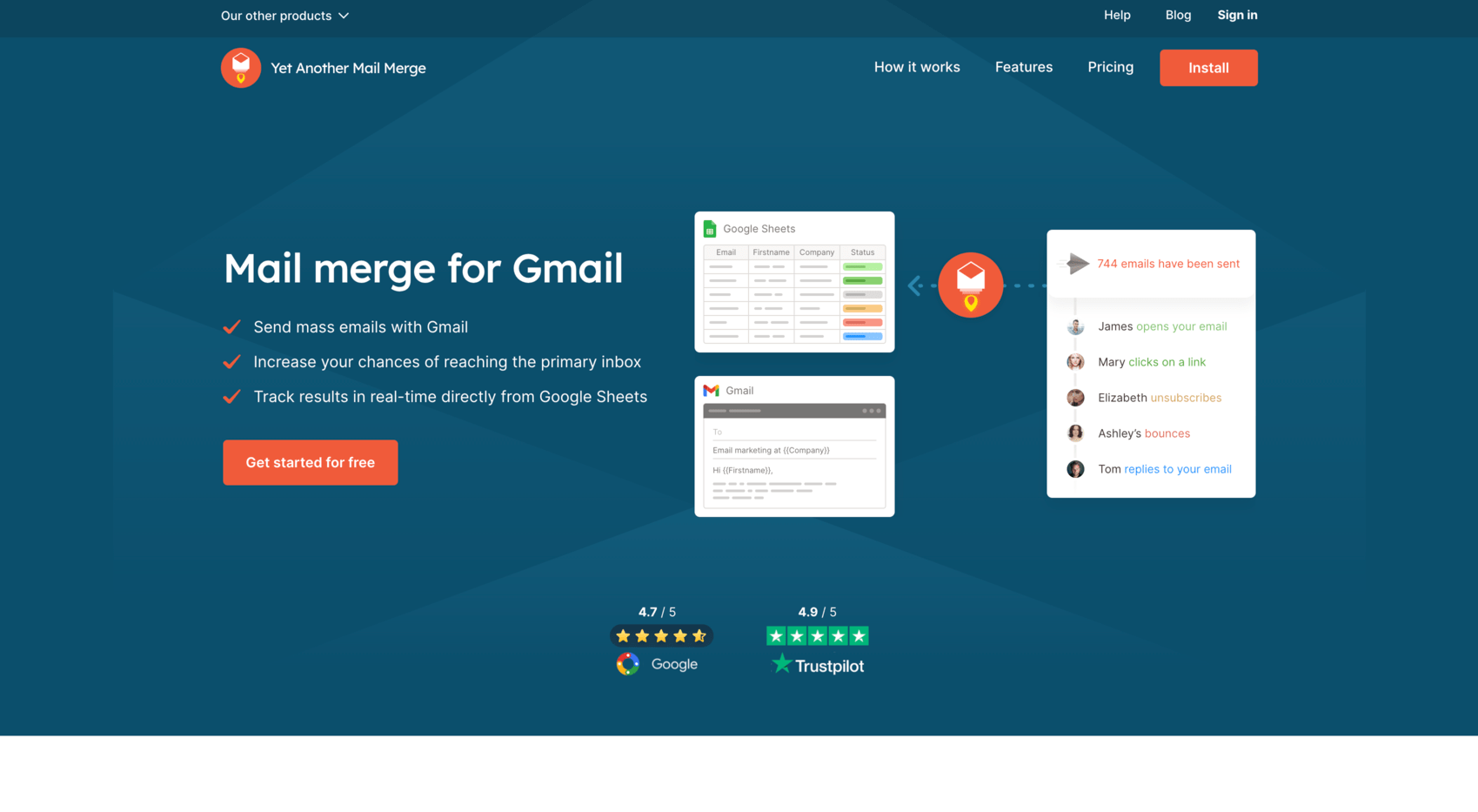 yamm emailing google