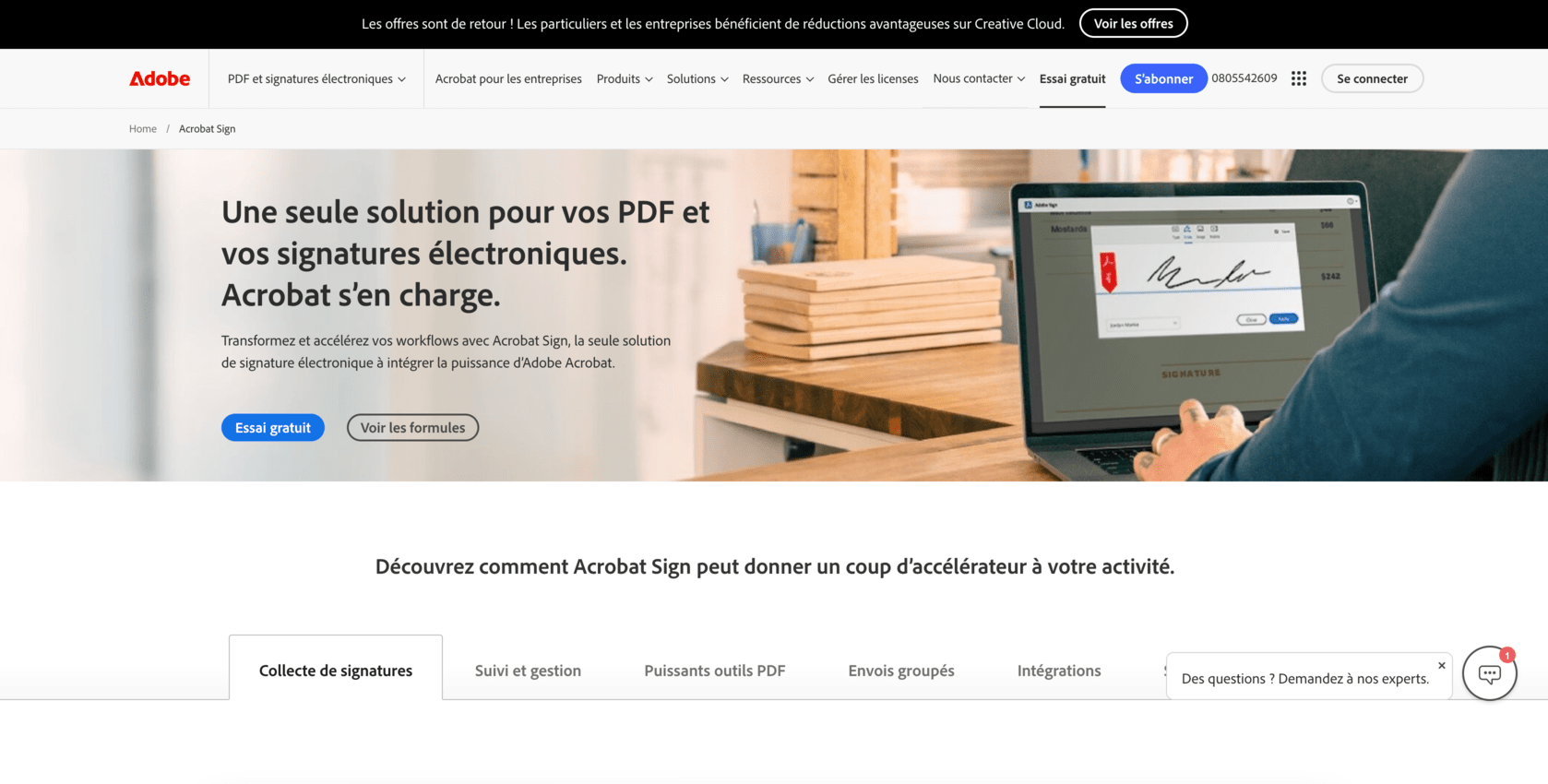Adobe Sign logiciel de signature elctronique prix