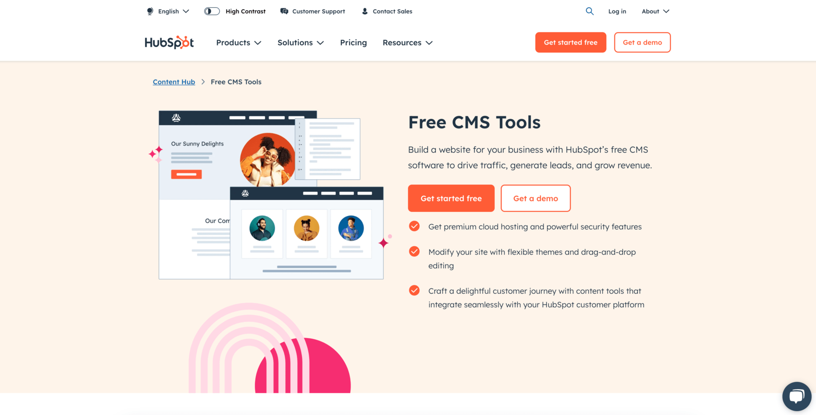 HubSpot CMS site web