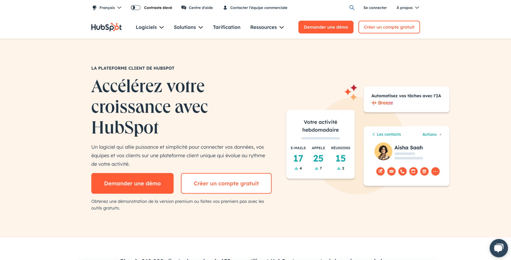 HubSpot meilleur logiciel de marketing automation