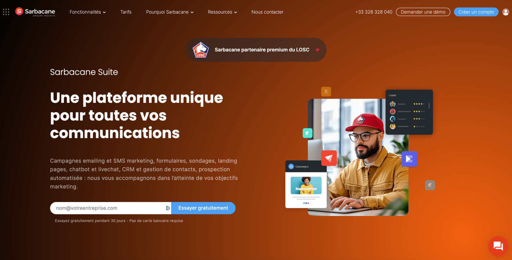 Sarbacane meilleur logiciel de marketing automation francais