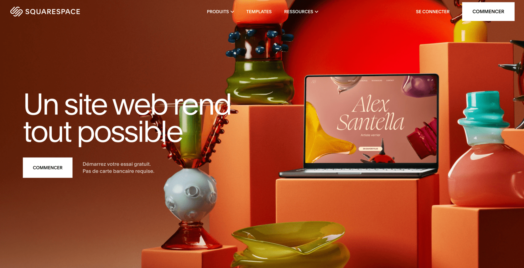 Squarespace logiciel creation site web