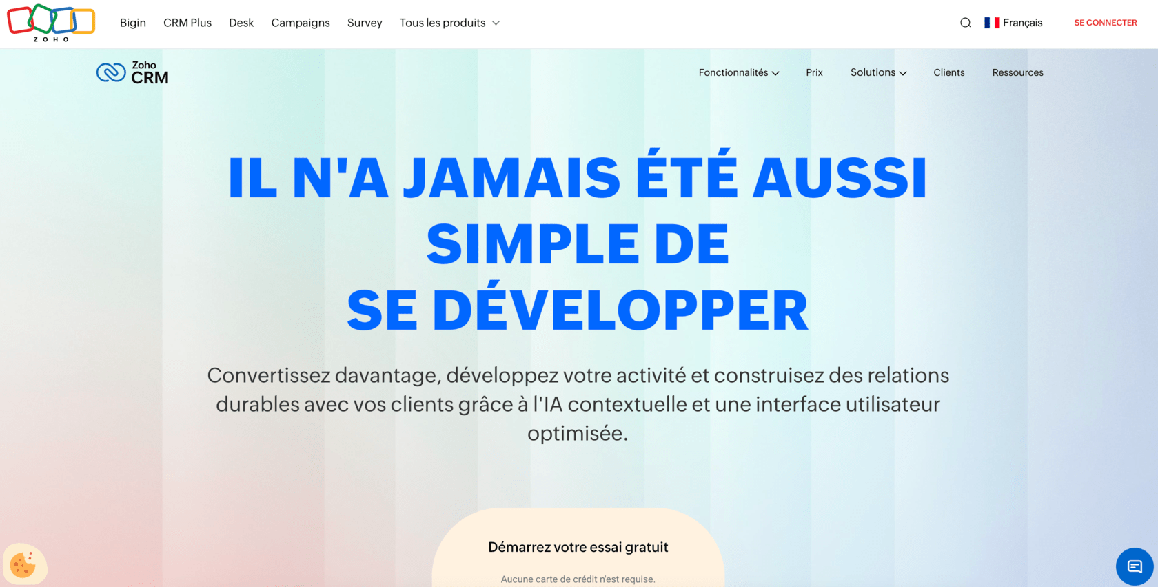 Zoho CRM logiciel