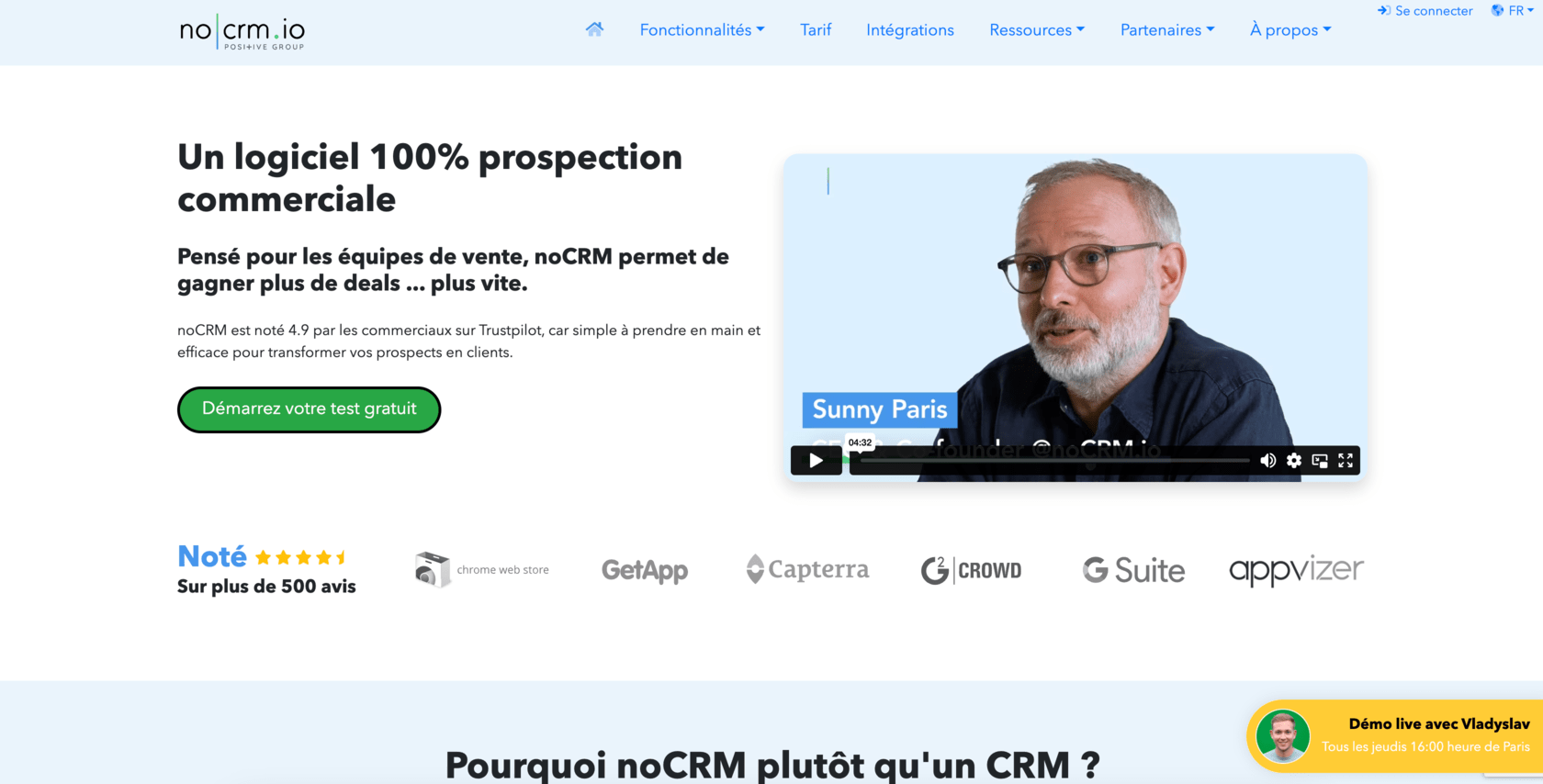 noCRM logiciel de CRM