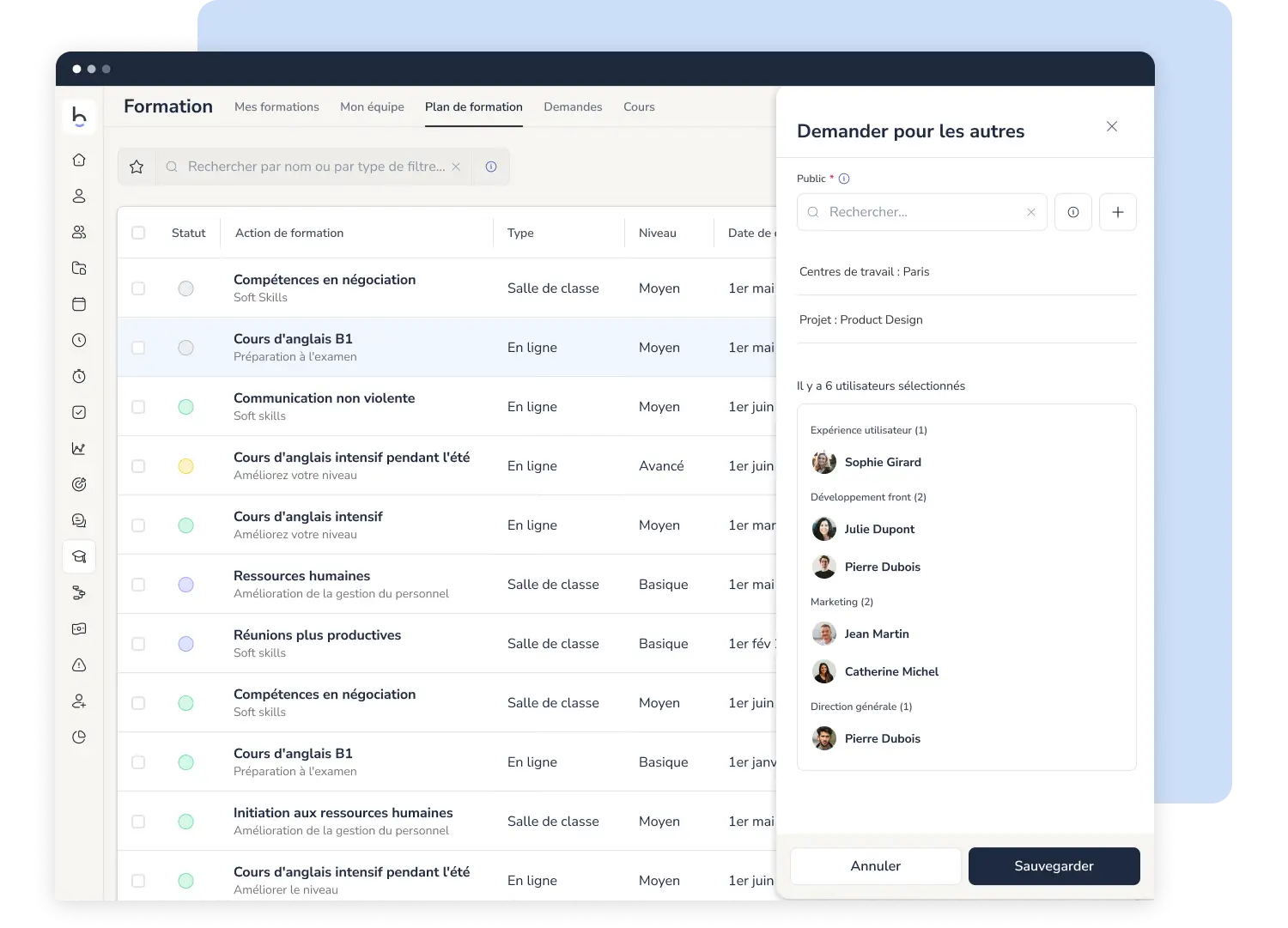 Logiciel formation Bizneo