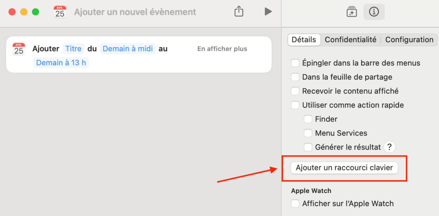 7 - raccourci clavier mac
