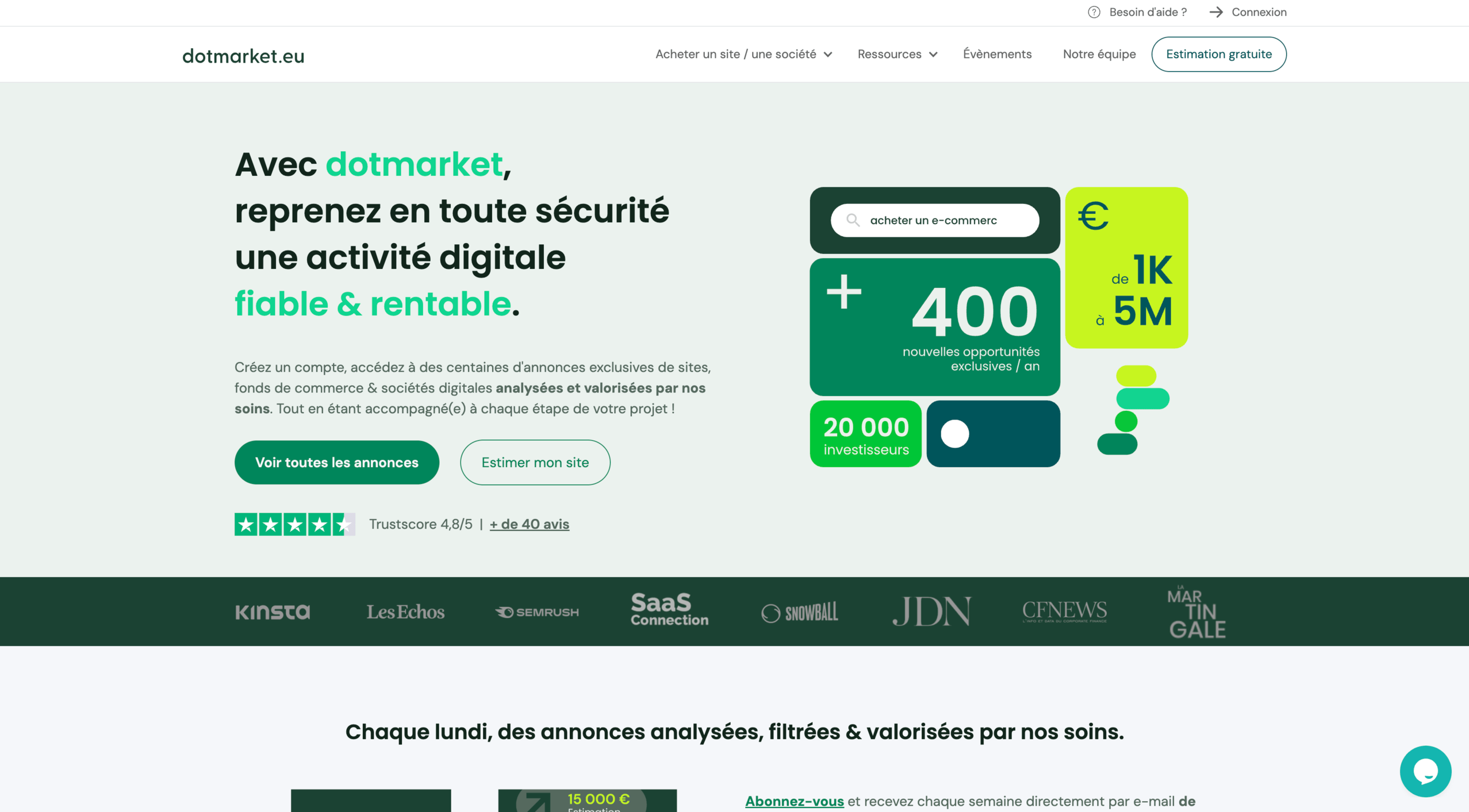 dotmarket achat vente site internet
