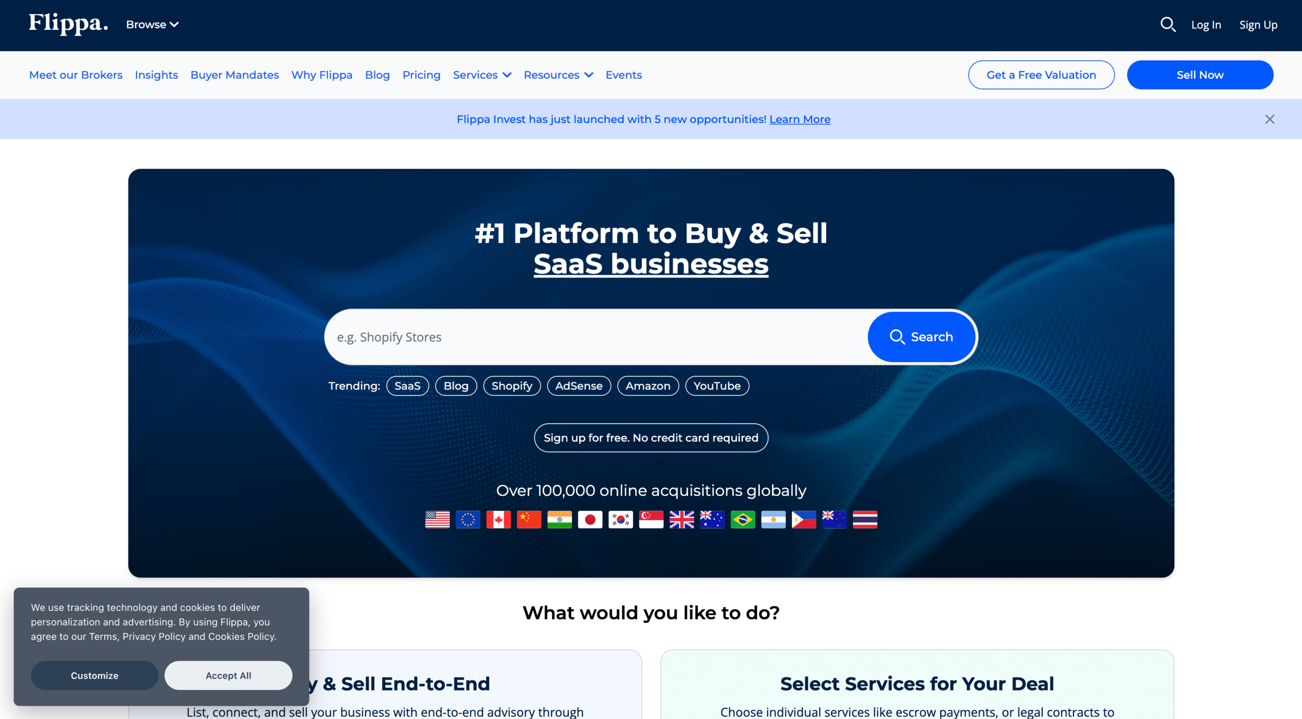 flippa achat vente site internet international