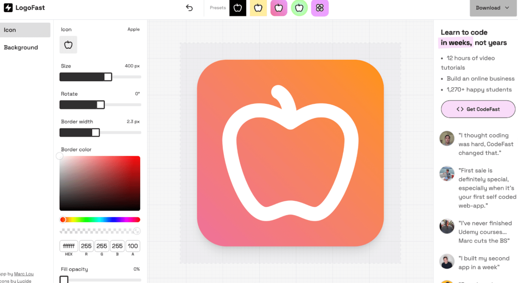 logo fast free ia tool