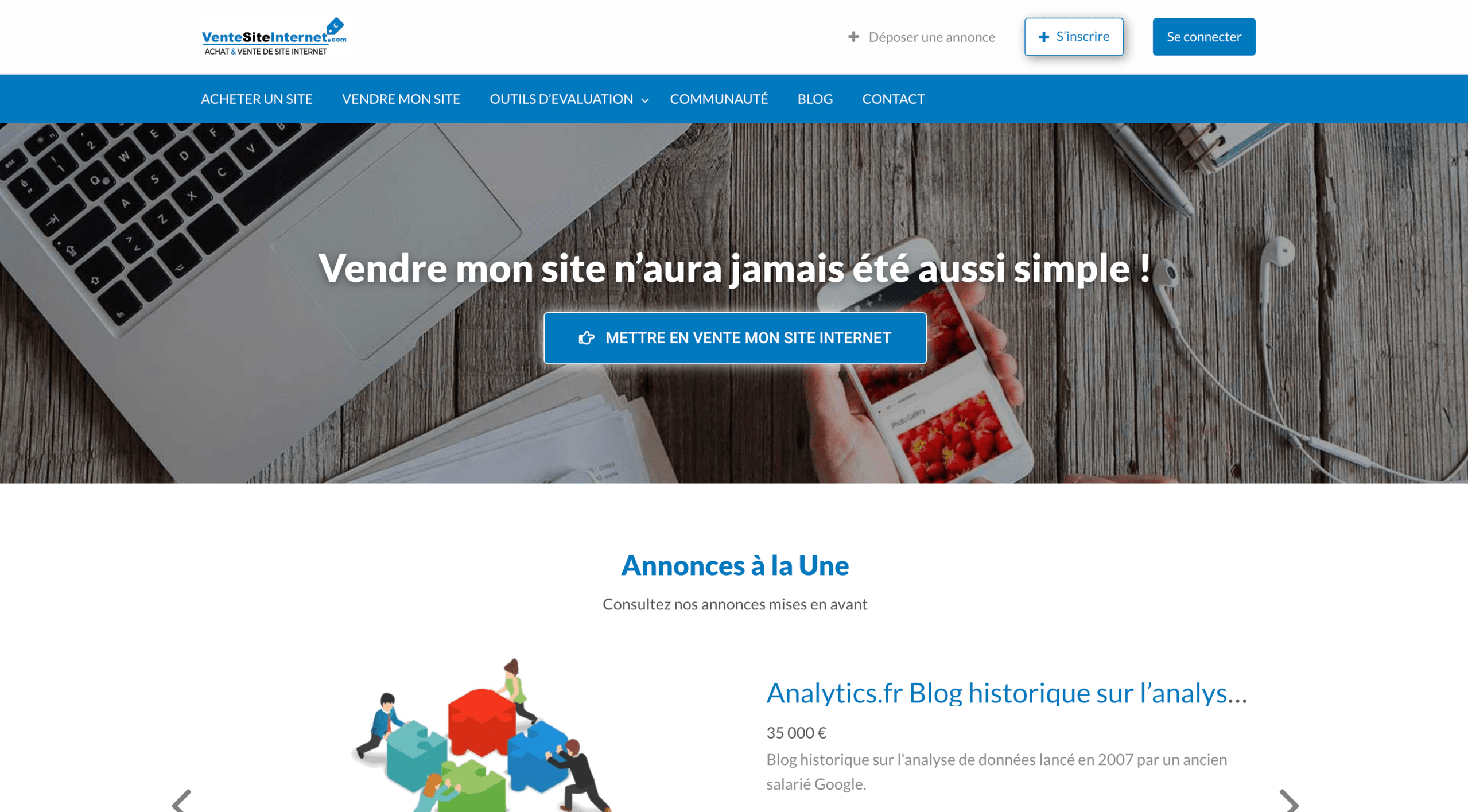 vente achat site internet