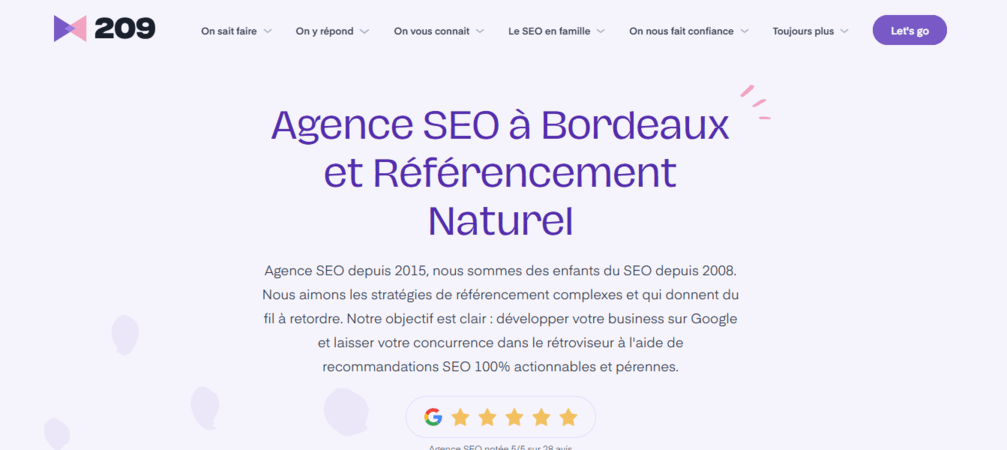 209 agency agence seo bordeaux