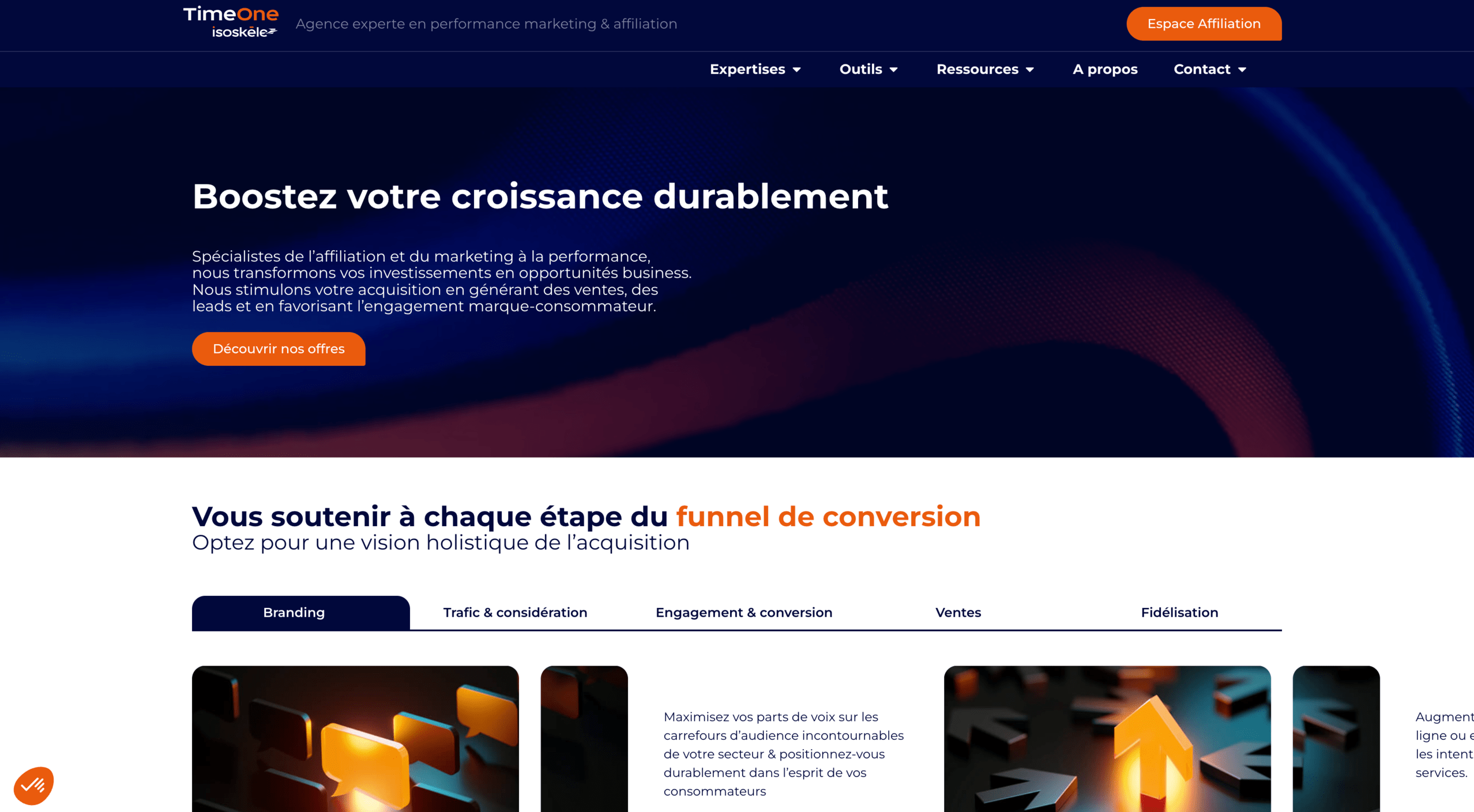 TimeOne plateforme affiliation accompagnement