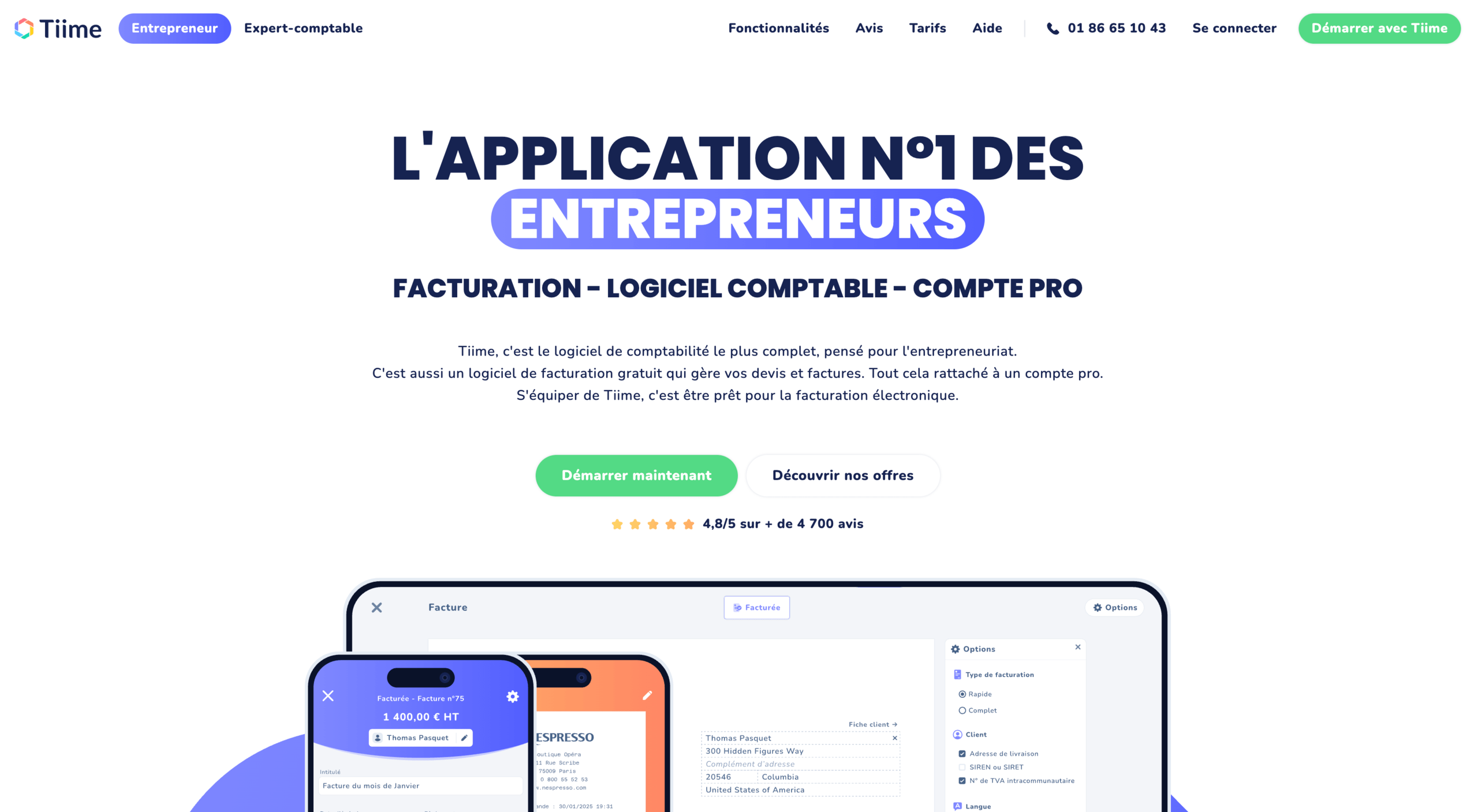 Tiime logiciel de facturation