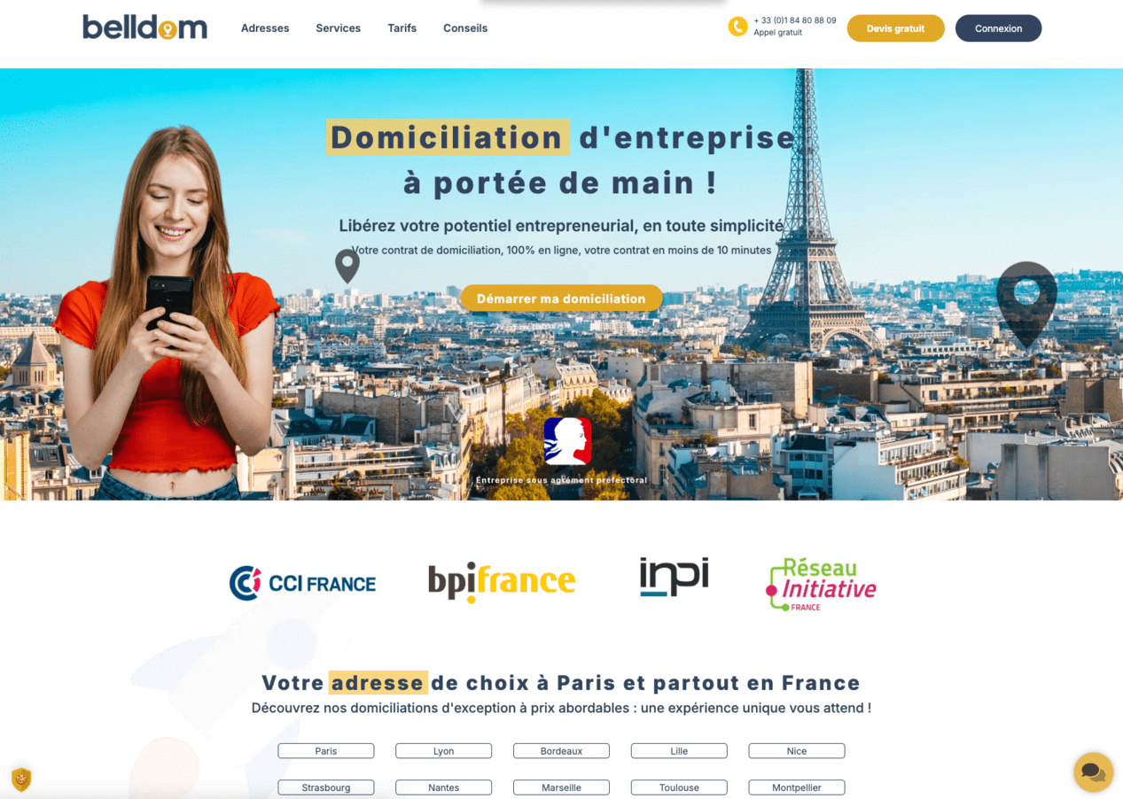 Belldom Domiciliation a Paris