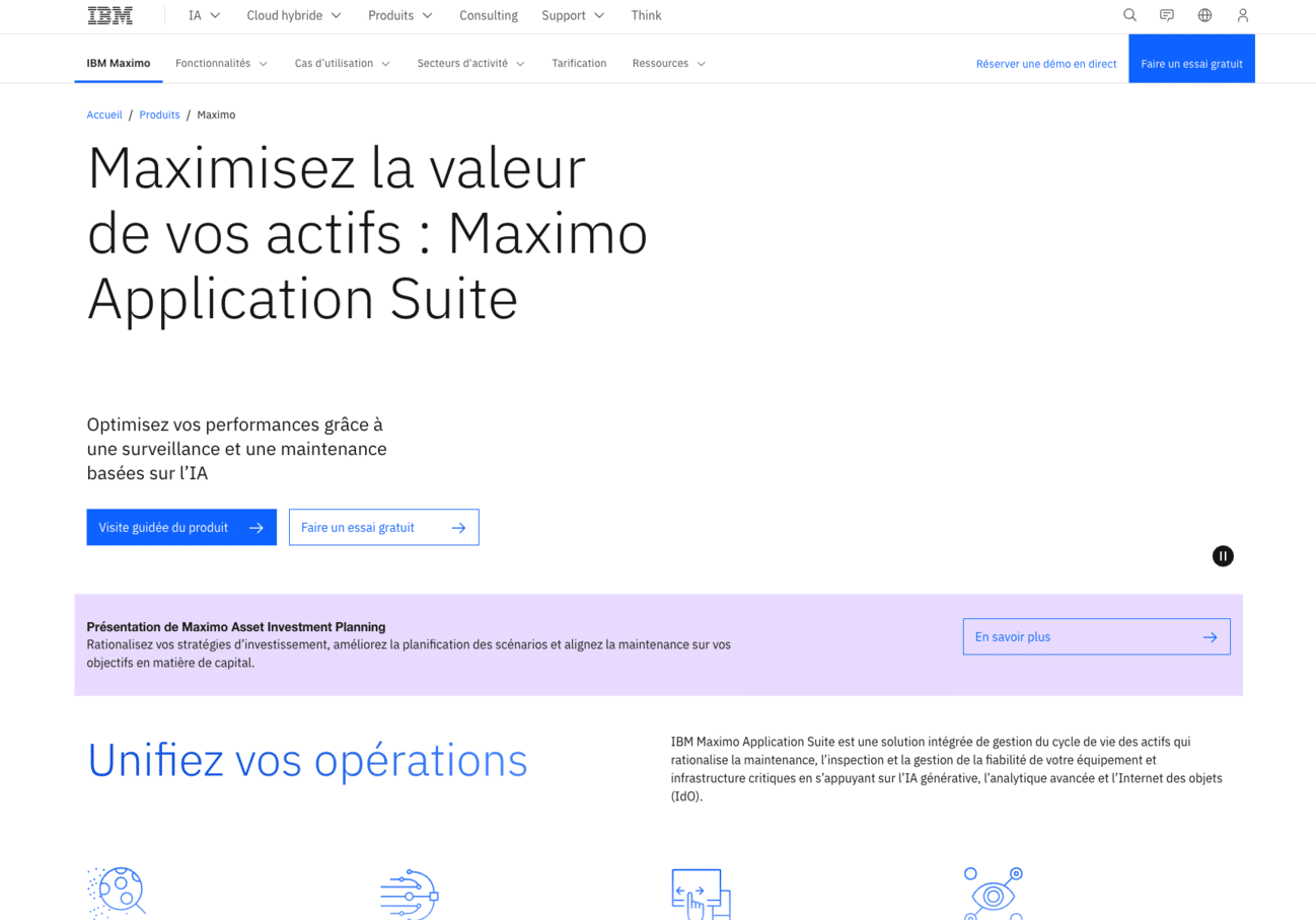 ibm maximo gmao