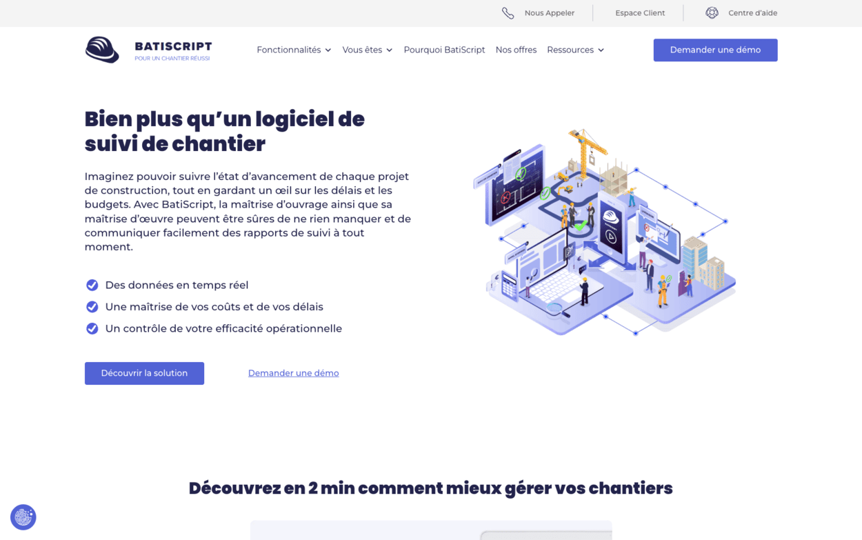 Batiscript logiciel suivi de chantier