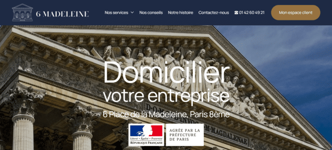 Domiciliation Paris 8 6Madeleine