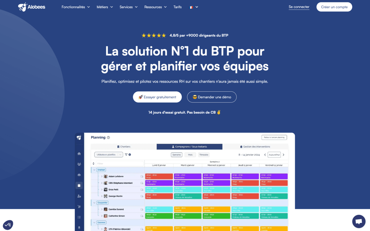 alobees suivi de chantier