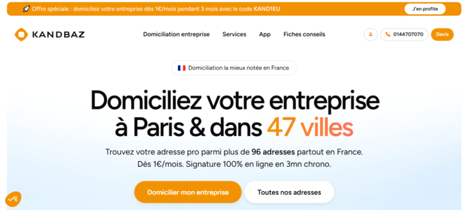 domiciliation paris 8 Kandbaz