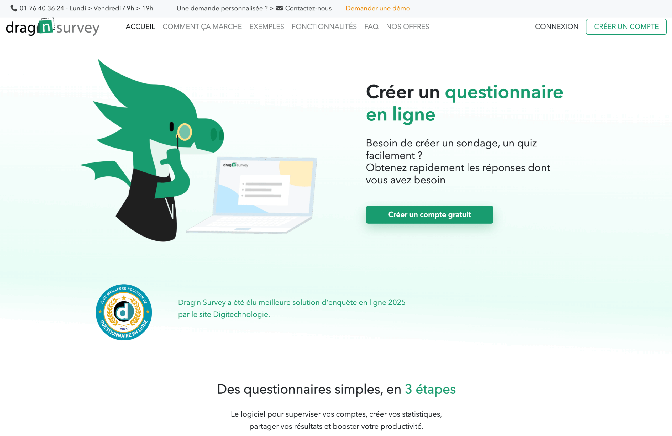 dragnsurvey logiciel de sondage en ligne