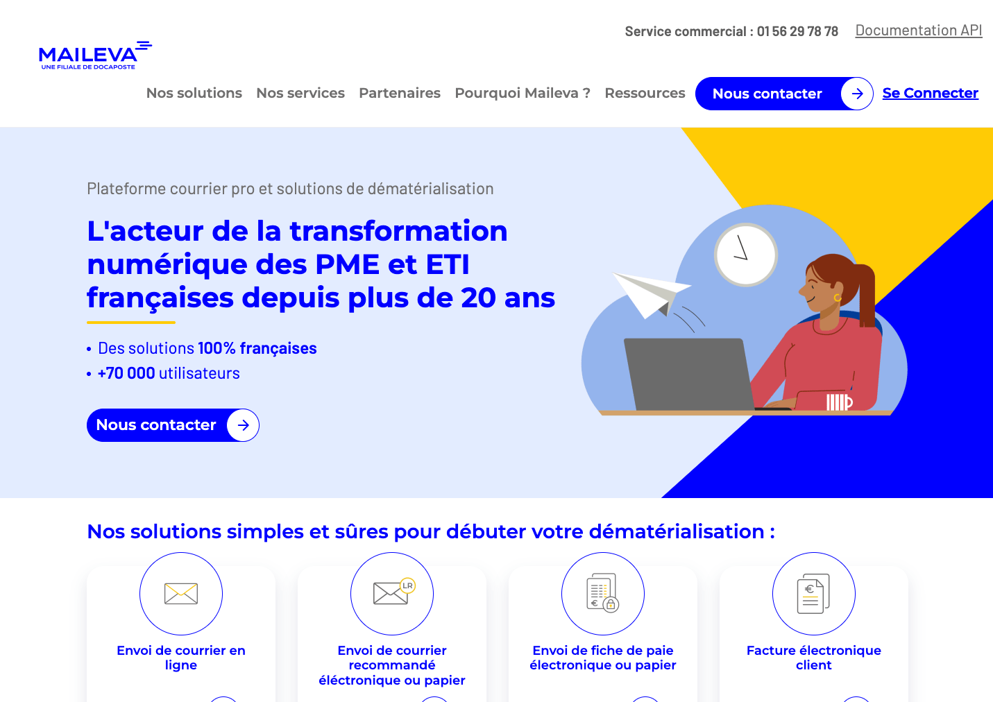 maileva plateforme envoi courrier recommande