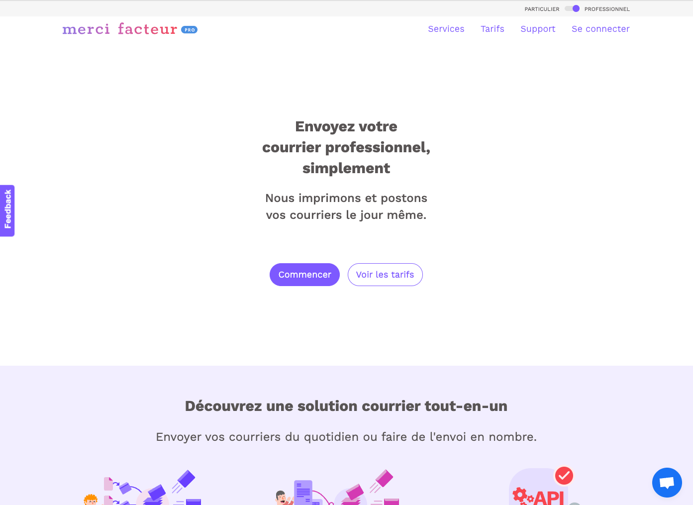 mercifacteurpro plateforme envoi courrier en ligne