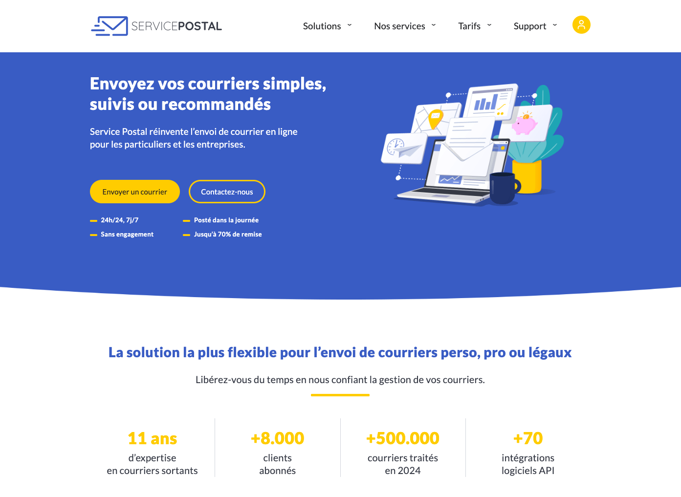 servicepostal logiciel envoi de courrier en ligne