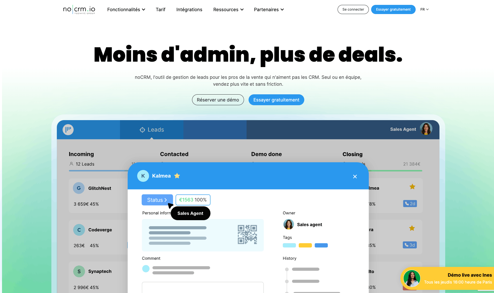 noCRM freelance noCRM logiciel GRC