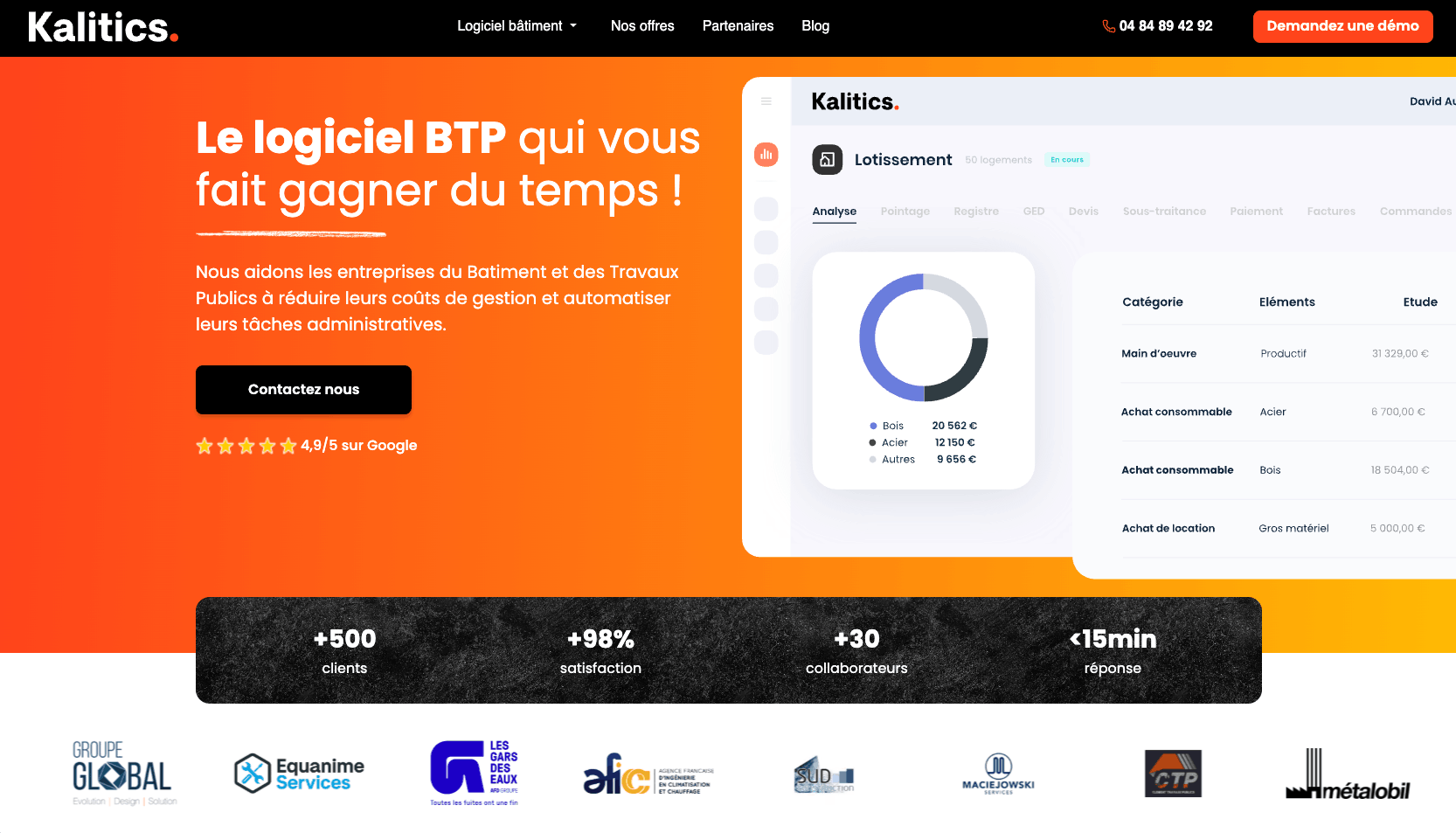 Kalitics logiciel ERP BTP Kalitics logiciel ERP BTP